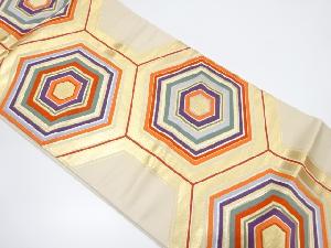 重ね亀甲繋ぎ模様織り出し袋帯